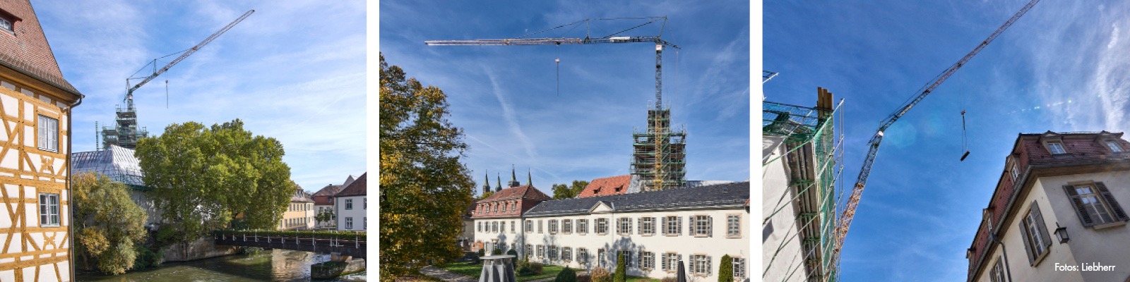 Mietkran 81 K.1 von BKL für die Altstadt Bamberg