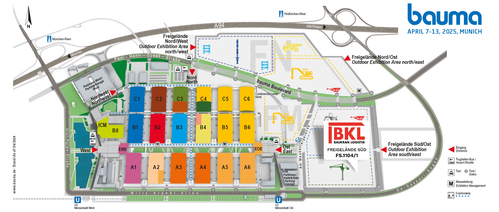 BAUMA25 Geländeplan
