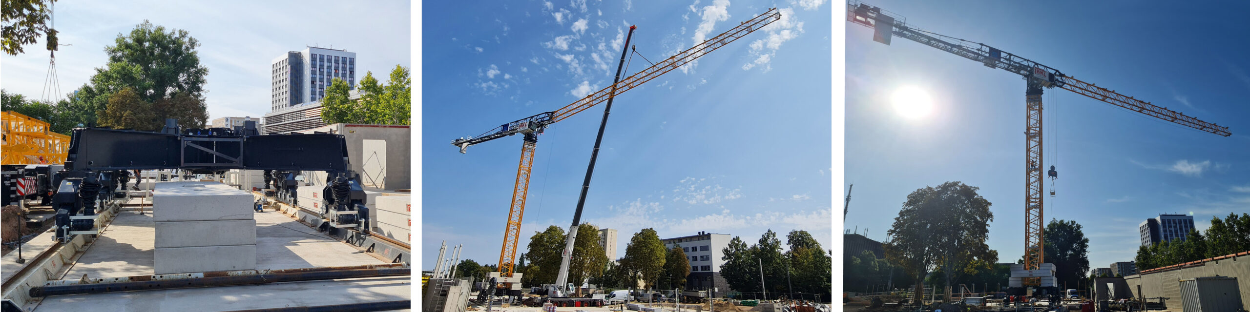 Turmdrehkran TLS 80 20 T aus dem BKL System Sáez auf Schiene