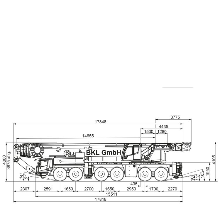 BKL Datenblatt Autokran Liebherr LTM 1300-6.4